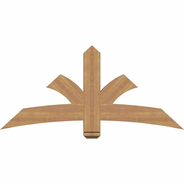 Ekena Millwork Davenport Timber Gable Bracket, Western Red Cedar, 60"W x 27"H x 3 1/2"D x 5 1/2"F, 11/12 Pitch GBW060X27X0406DAV00SWR - main